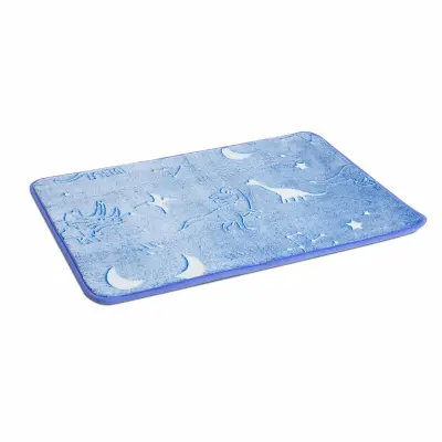 Preproga svetleča v temi 60 x 40 cm modra