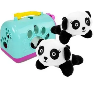 Mali panda v transportni kletki 15cm