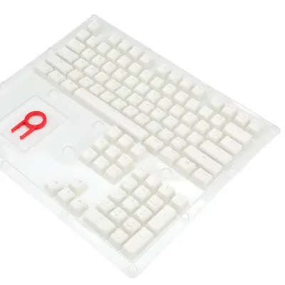PUDDING KEYCAPS - REDRAGON SCARAB A130 WHITE, DOUBLE SHORT, PBT