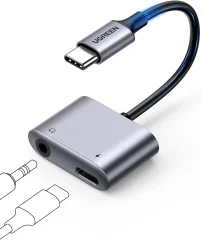UGREEN USB C na 3,5mm adapter za slušalke in polnjenje 2 v 1