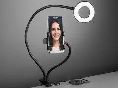 TRACER LED RING Luč 8.5cm z držalom za telefon