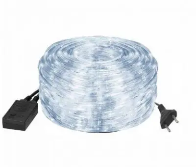Novoletne lučke v cevi LED hladno bele 10m 8 funkcij IP44