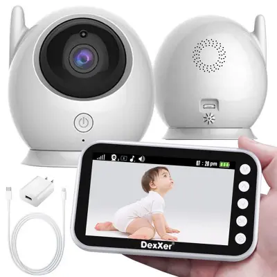 Baby Monitor otroška varuška z vrtljivo video kamero in 4,3″ LCD zaslonom