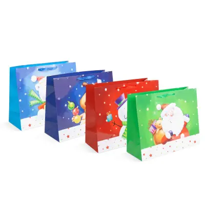 Božična darilna vrečka - 406 x 160 x 330 mm - 12 kosov / paket