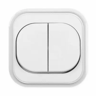 Dvojno stikalo vgradno belo 10A 250V