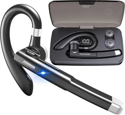 Aku. Bluetooth 5.0 brezžična avto slušalka + power bank 500mAh