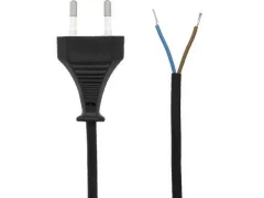 Priključna vrvica 2x0.5mm2 1,5m črna