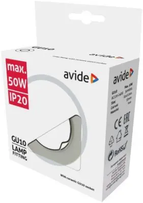 GU10 ALU okovje + grlo, belo