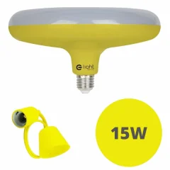 LED žarnica - sijalka E27 UFO + grlo na kablu 15W 1200 lm hladno bela 6000K