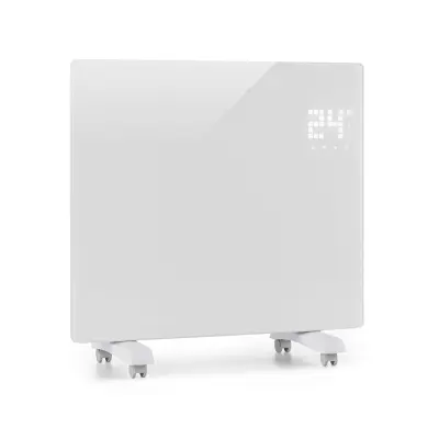 Klarstein Bornholm Single, konvektor, konvekcijski grelnik, termostat, casovnik, 1000 W, bela barva, Bela