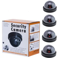 Stropna varnostna slepa lažna kamera realističnega videza 2x AA baterija črna