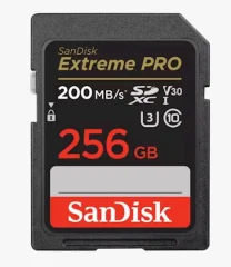 SANDISK SDXC 256GB EXTREME PRO, 200/140MB/s, UHS-I, C10, U3, V30 pomnilniška kartica