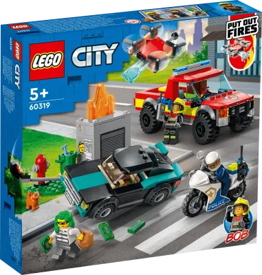 LEGO CITY 60319 Gašenje požara in policijski pregon