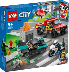 LEGO CITY 60319 Gašenje požara in policijski pregon