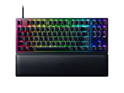 Razer Huntsman V2 Tkl Rgb Linear Optical Switch Keyboard (Red) Us Black