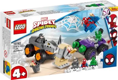 LEGO SPIDER-MAN 10782 Spopad Hulka in Rhina v pošastnih tovornjakih