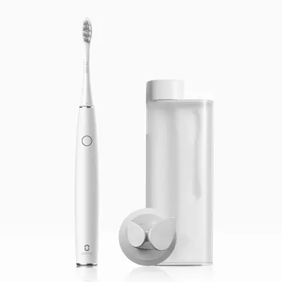 OCLEAN Air 2 električna sonična zobna ščetka s stenskim noslicem in etuijem bela