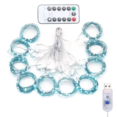 LED svetlobna zavesa USB 5V 300 LED 3x3 m 6500K