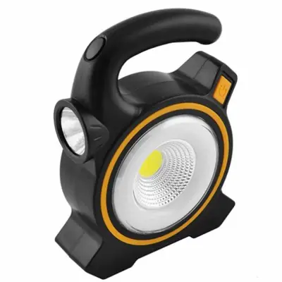 Akumulatorski LED delovni reflektor 10W 1800 mAh 3v1 + powerbank + solarni panel