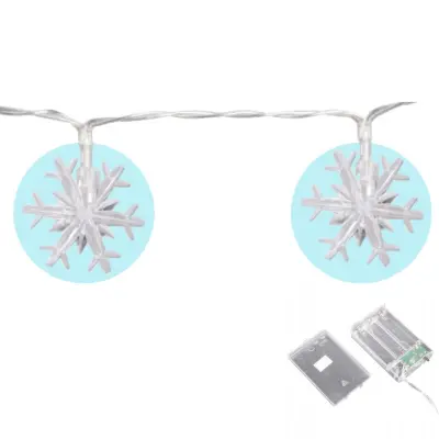 LED snežinke na baterije 20 LED 3m 6500K 2 funkciji