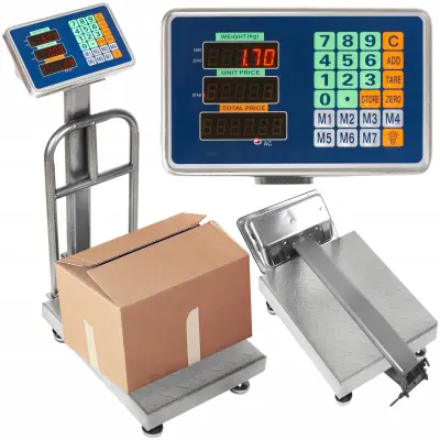 Skladiščna kovinska digitalna elektronska tehtnica do 150kg LCD