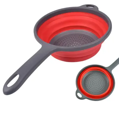 Silikonsko zložljivo cedilo – odcejalnik 20cm z ročo