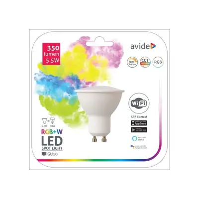 SMART LED sijalka GU10 5.5W RGB+W WiFi APP