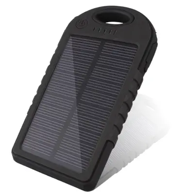 Solarni 2x USB powerbank 5000mAh 1x microUSB + LED svetilka