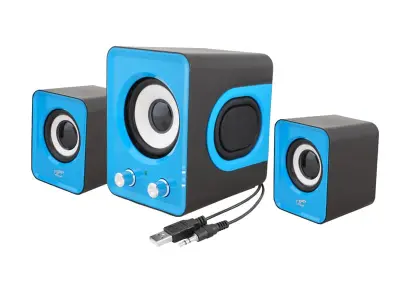 Komplet računalniških zvočnikov 2.1 11W USB 5V modri