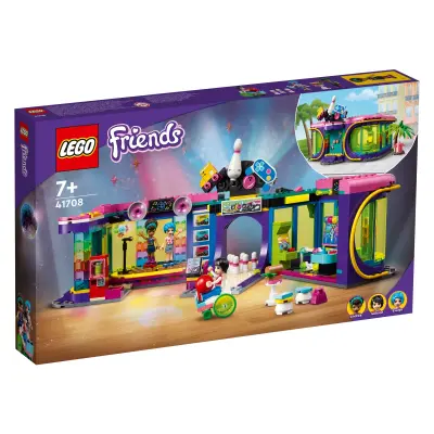 LEGO Friends 41708 Igralnica z arkadnimi igrami in disko kotalkališče