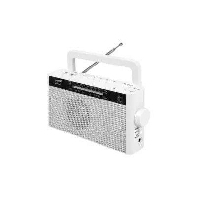 Prenosni radio s polnilno baterijo, Bluetoothom, USB, TF bele barve