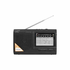 Prenosni radio z MP3 predvajalnikom USB / SD 10W z akumulatorjem 210 x 124 x 57 mm črn