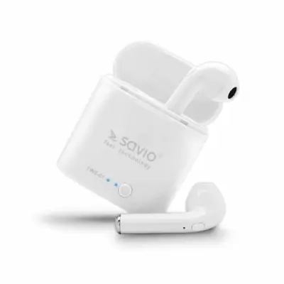 Brezžične bluetooth slušalke z mikrofonom in polnilno postajo TWS-01