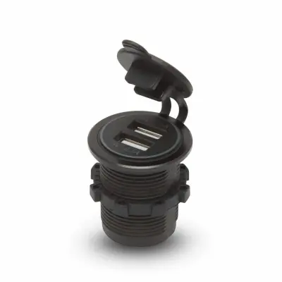 Vgradna USB vtičnica za zamenjavo avto vtičnice 12/24V rdeča