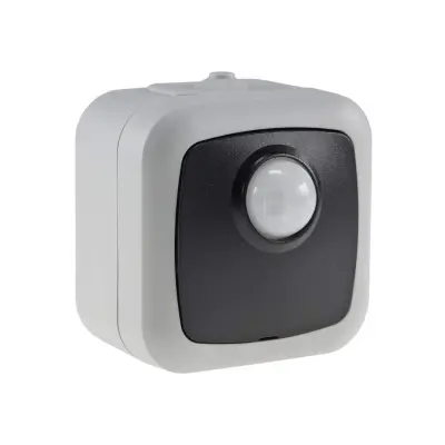 Nadgradni PIR senzor gibanja za vlažne prostore IP44 250V 2-500W siv
