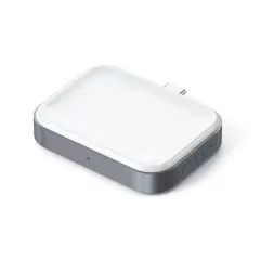 Satechi USB-C Wireless Charging Dock for AirPods (5W) - vesoljsko siva
