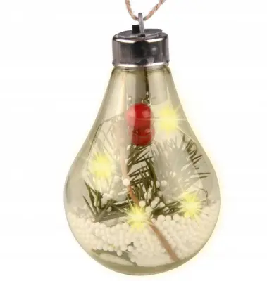 LED božična dekoracija v obliki žarnice 7 x 7 x 11cm 2700K