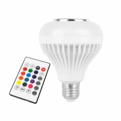 RGB LED sijalka z bluetooth zvočnikom in daljincem 12W