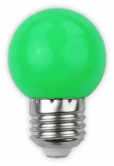 LED sijalka E27 G45 1W DECOR zelena