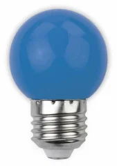 LED sijalka E27 G45 1W DECOR modra
