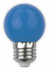 LED sijalka E27 G45 1W DECOR modra