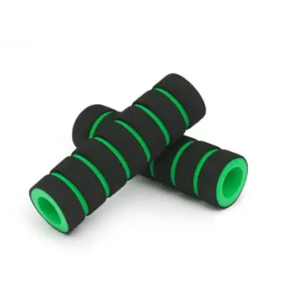 Ročaj za kolo iz pene črno - zelena 110mm