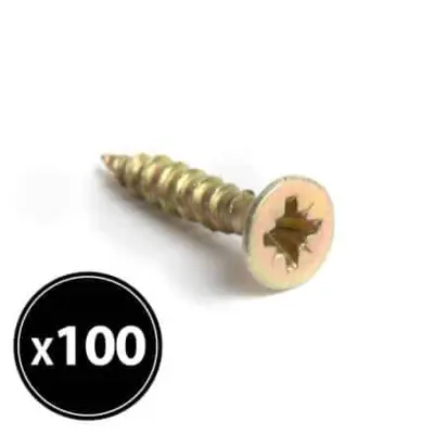 Vijak za iverne plošče - rumen - 4 x 30 mm - 60 kosov / paket
