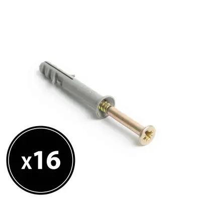 Zidni vložek + vijak - 6 x 40 mm - 16 kosov / paket