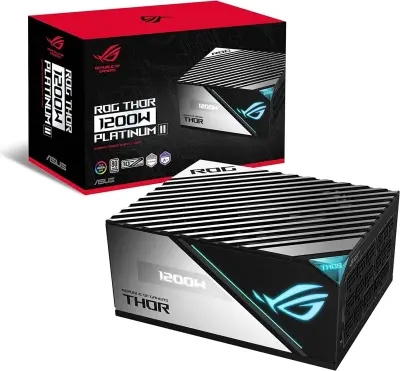 ASUS ROG THOR 1200W Platinum II Fully Modular Power Supply 80 Plus Platinum ROG heatsinks 135mm PWM fan Aura Sync PCIe Gen 5.0 Ready napajalnik