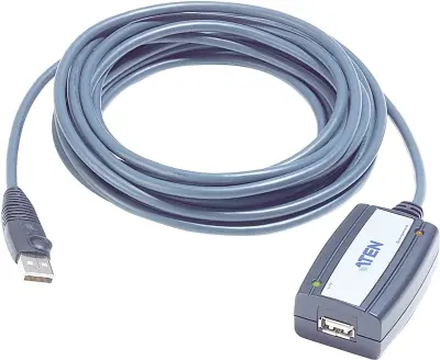 ATEN USB kabel USB 2.0 USB-A vtič\, USB-A vtičnica 5.00 m črna  UE250-AT