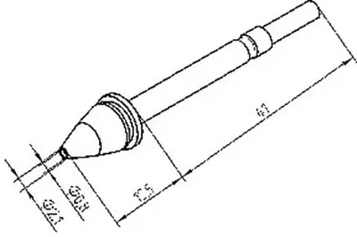 Ersa  X-TOOL 0722ED0821/SB odspajkalna konica  Velikost konice 1 mm  Vsebina\, količina\, vsebina količinskih enot na prodajno enoto 1 kos