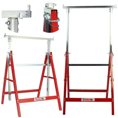 2x Nastavljiva mizarska stolica – gradbena koza do 150kg