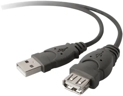 Belkin USB kabel USB 2.0 USB-A vtič\, USB-A vtičnica 1.80 m črna  F3U134R1.8M