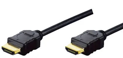 Digitus HDMI priključni kabel HDMI-A  vtič\, HDMI-A  vtič 3.00 m črna AK-330114-030-S 4K UHD\, pozlačeni konektorji HDMI kabel
